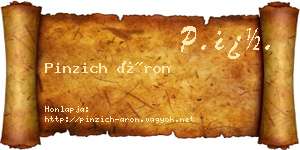 Pinzich Áron névjegykártya